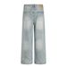 Distressed Washed Jeans For Men Street Style Versatile Loose Wide-Leg Dad Scratched Frayed Straight Long Pants_mkmklike.com