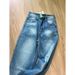 Women's High Waist Straight Leg Jeans - Vintage Washed Blue Denim Pants For Casual & Streetwear Outfits_mkmklike.com