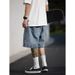 Men's Clothing Bellken Early Studio CityBoy Japanese Retro Washed Loose Denim Shorts Men And Women Casual Pants_mkmklike.com