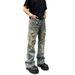 Ripped Jeans Men's Spring New American Retro Washed Old Ruffian Handsome High Street Loose Straight Pants_mkmklike.com
