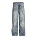 Washed Jeans For Men Vintage Water Ripple 3D Digital Print Chain Pendant Niche Loose Straight Long Pants Trendy_mkmklike.com