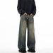 Men's American Retro High Street Loose Straight Leg Jeans Trendy Cleanfit Wide Leg Trousers For Spring Floor Length_mkmklike.com