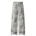 Men's Clothing Unisex Tall Extra Long Loose Straight Leg Denim Trousers Jacquard Fabric Retro Style For Autumn For Formal & Casual_mkmklike.com