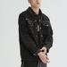Men's Clothing Niche High Street Distressed Metal Punk Raw Edge Denim Jacket Trendy Design Loose Black Workwear Jacket_mkmklike.com