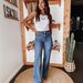 Women's Clothing Stretch Washed Straight Leg Jeans - High Waist Distressed Denim Pants For Streetwear Fashion_mkmklike.com