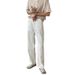 Nordmann White Jeans Men Spring Autumn Korean Chic Retro Versatile Casual Pants Straight Loose Solid Color Wide Leg Trousers_mkmklike.com