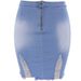Medium Skirt Women's Summer New Internet Celebrity Hip-wrapped Fringed Denim Skirt_mkmklike.com