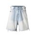 Men's Clothing European And American High Street Foreign Trade Best Selling Ins Style Washed And Worn Cat Whisker Hole Denim Shorts Jeans_mkmklike.com