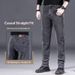 Pure Stretch Jeans Men's Large Size Loose Straight Casual Spring And Autumn Durable Wear-Resistant Work Pants_mkmklike.com