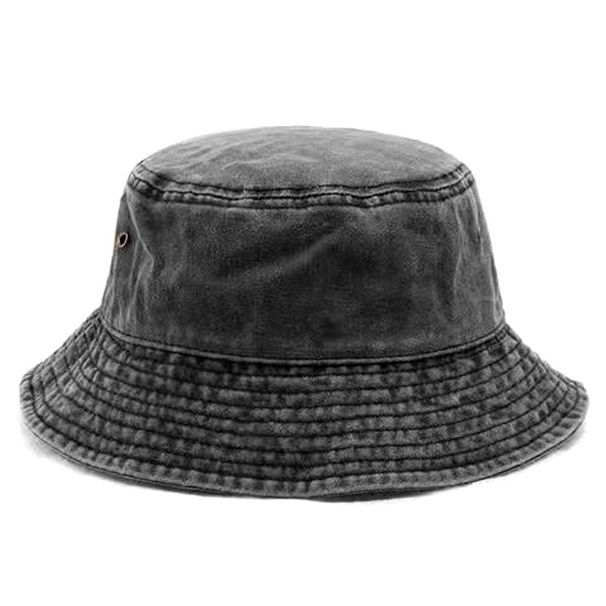 Hot Sale 2024 New Vintage Denim Fisherman HatBucket Hats Outdoor Men Women Washed Cotton Panama Fashion Hip Hop Sunscreen Hat_mkmklike.com