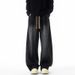 American Retro Autumn And Winter Trendy Brand Vibe Loose Wide-leg Pants Men's Washed Scimitar Tooling Teen Jeans_mkmklike.com
