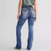 Embroidered Flare Jeans For Women – Mid-Rise Vintage Denim With Floral Stitching (S-XXL)_mkmklike.com