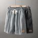 Denim Shorts Men's Summer Thin Ins Trendy Brand Washed Old Straight Breeches Solid Color Retro Casual Five-point Pants_mkmklike.com