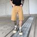Men's Clothing New Trendy Korean Style Ripped Jacquard Denim Shorts Men's Summer Thin Loose Casual Men's Five Point Jeans_mkmklike.com