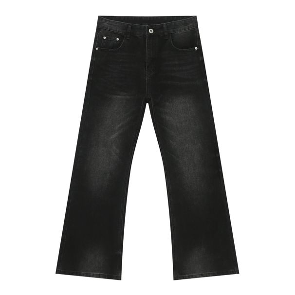 Men's Clothing High Street Flared Jeans Retro Washed Loose Straight Mopping Pants_mkmklike.com