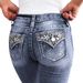 Women's Slim Fit Stretch Embroidered Jeans - High Waist Skinny Denim Pants For Casual & Streetwear_mkmklike.com
