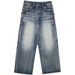 Y2K Retro Women's Jeans Wide Leg Pants Floor Length Trousers Washed Style Relaxed Everyday Wear Versatile Comfortable Feshion Trend_mkmklike.com