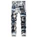 Stylish 3D Digital Print Stretch Denim Jeans For Men & Women - Comfortable & Trendy European-American Design_mkmklike.com