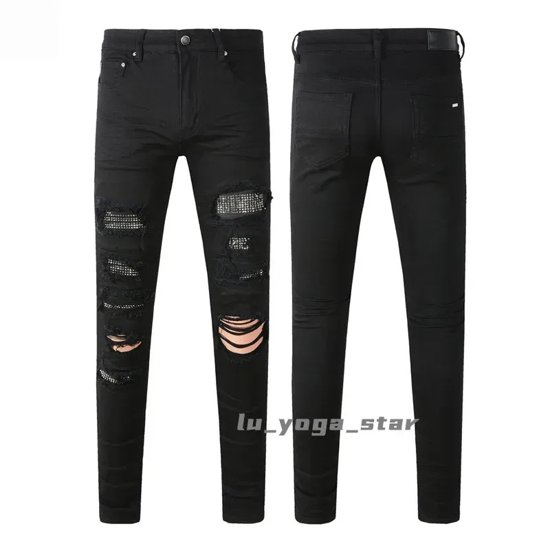 designer Mens Trousers Hombre Pants Trousers Biker Embroidery Ripped For Trend Fashion Jean Cargo Jeans High-quality_mkmklike.com
