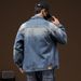 American Washed Denim Jacket Men's New Spring And Autumn Retro Yellow Denim Jacket Men's Foreign Trade Denim Top Men's_mkmklike.com