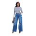 vintage Fashion Hollow Out Denim Wide Leg Pants Women Zipper Hole Pockets Jeans Female Streetwear Trousers Bottoms_mkmklike.com