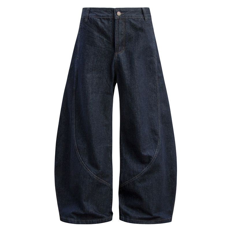 Men's Clothing American Sickle Banana Jeans Silhouette Retro Flared Straight Wide Leg Scimitar Trousers Men's_mkmklike.com