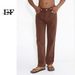 EF JEANS | 2023 New Product Medium And High Waist Straight Slim Fit Versatile Coffee Color Retro Solid Color Denim Trousers For Men And Women_mkmklike.com