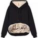 Women's Clothing warm pocket hooded sports sweatshirt jacket_mkmklike.com