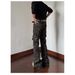 Vintage Camo Slim Fit High Waist Jeans For Women - Stretchy Denim Straight Leg Pants With Retro Wash_mkmklike.com