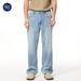Men's Clothing Lightweight Tencel Lyocell Cool Stretch Washed Jeans - Loose Straight Leg Pants With Japanese Style (Light Blue)_mkmklike.com
