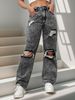 New Women's Ripped Street Jeans Pants Fashion Street Jeans_mkmklike.com