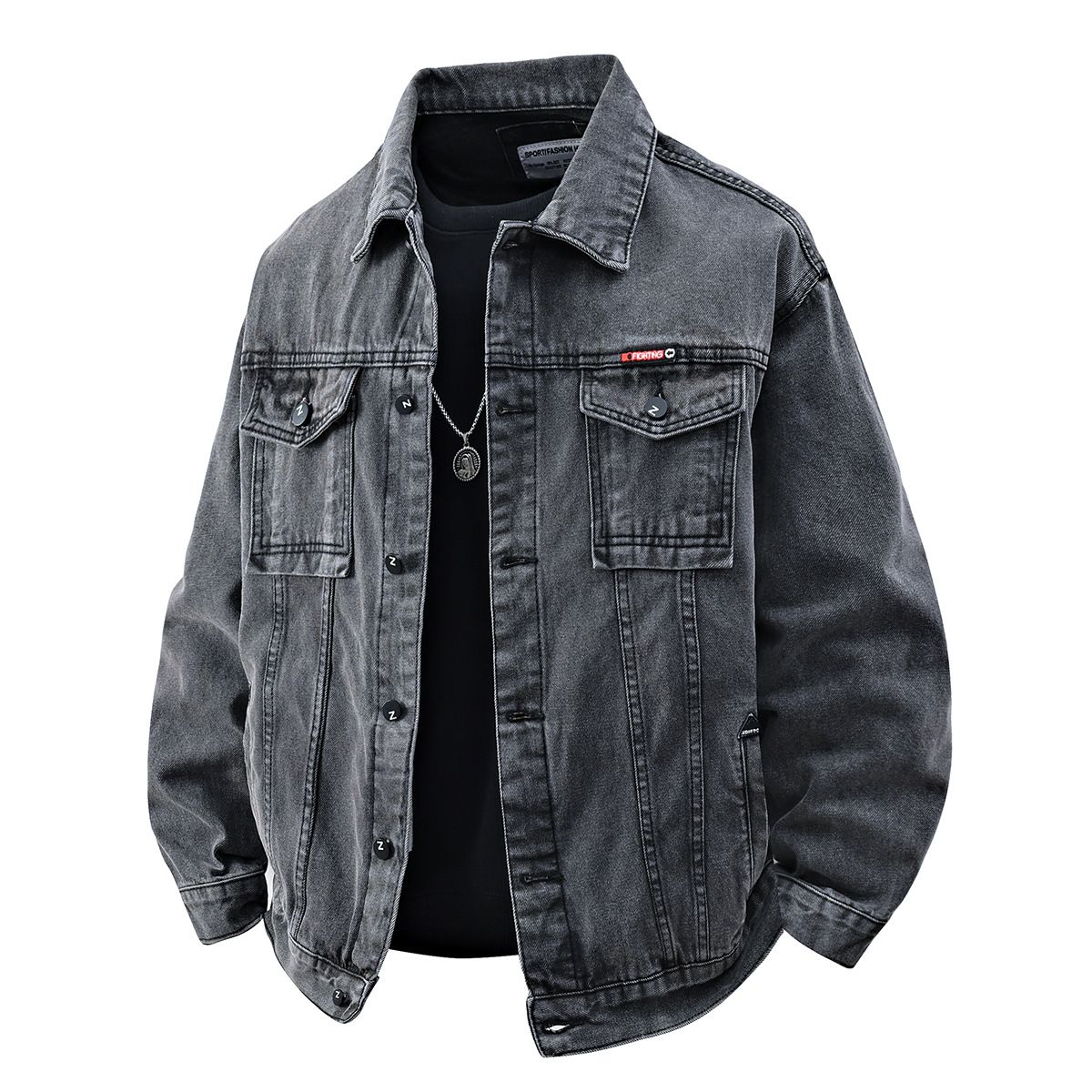 Men's Clothing Spring And Autumn Japanese Workwear Denim Jacket Men's Casual Slim Long Sleeved Top Hot Style Large Size New Retro Jacket Men_mkmklike.com