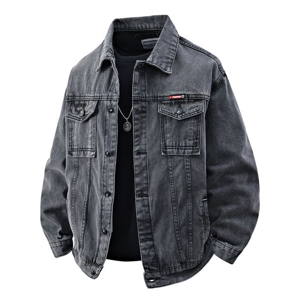 Men's Clothing Spring And Autumn Japanese Workwear Denim Jacket Men's Casual Slim Long Sleeved Top Hot Style Large Size New Retro Jacket Men_mkmklike.com