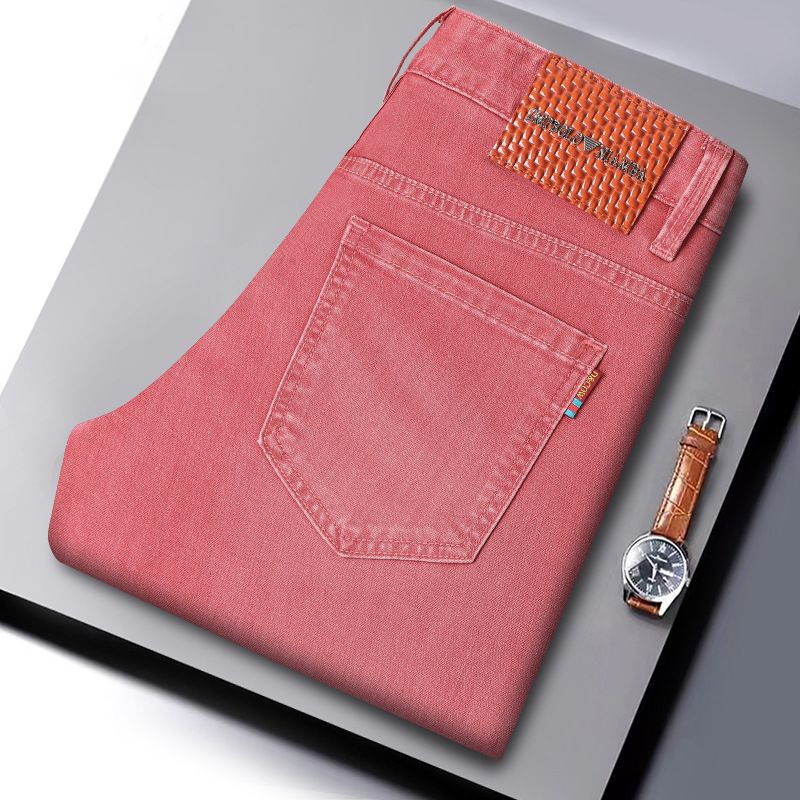 Men's Slim Fit Stretch Jeans - Vintage Style Casual Denim Pants For Everyday Wear_mkmklike.com