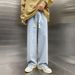 Gray Jeans Men's Straight Loose Wide-leg Casual Trousers Autumn Trendy Brand Large Size Korean Version Trendy Dad Pants_mkmklike.com