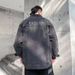 Black Denim Jacket Men's Autumn Loose Denim Jacket Casual Denim Jacket_mkmklike.com