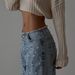 European And American Ripped Raw Edge Waist Design Distressed Jeans For Women New Retro Loose Jeans_mkmklike.com