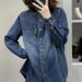 Chicco Spring Autumn New Mid-Length Shirt Trendy Denim Clothing Women's Top Fashion_mkmklike.com