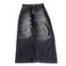 Men's Clothing Black And Gray Jeans For Men And Women Y2k High Street Straight Through Wide Leg Loose Trousers_mkmklike.com