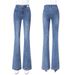 Women's High-waisted Flared Jeans, Slimming For Spring, Autumn, And Winter, Casual Long Pants With A Nice Drape_mkmklike.com