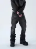 2025 American Retro Y2K Streetwear Washed Black Slim Flared Jeans Pants For Men Clothing Cotton Long Trousers Ropa_mkmklike.com