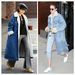 "Women's Winter Sherpa Lined Denim Jacket Long Sleeve Mid-Length Coat With Fleece Warm Casual Outerwear"_mkmklike.com