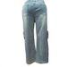 Distressed Denim Cargo Pants - Stretch High-Waisted Workwear Jeans With Rhinestone Embellishments & Multiple Pockets (S-Xxl)_mkmklike.com