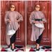 Women's Clothing fashion solid color plus size mother's clothing irregular chiffon dress_mkmklike.com