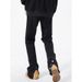 Nordmann Black Jeans Men Design Sense Buttoned Split Casual Autumn Winter American High Street Trend Slim Straight Pants_mkmklike.com