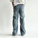 Unisex American High Street Distressed Blue Jeans Flowy Slimming Loose Fitting Wide Leg Casual Versatile Must Have Pants_mkmklike.com