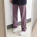 American Purple Jeans For Men, Summer High Street Vibe Pants, Extended Length, Tall Straight Leg, Slightly Flared Pants_mkmklike.com