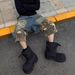Men's Clothing Washed Distressed Holes Two Piece Camouflage Denim Stitching Detachable Trousers Cropped Trousers_mkmklike.com