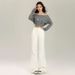 Wholesale And Dropshipping: Women's Versatile Bell-bottom Jeans, Floor-length, Fleece-lined, Regular American Style,_mkmklike.com
