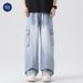 Nordmann Muqiu Clothing | Cleanfit Workwear Jeans Men's Loose American High Street Straight Wide Leg Patchwork Long Pants_mkmklike.com